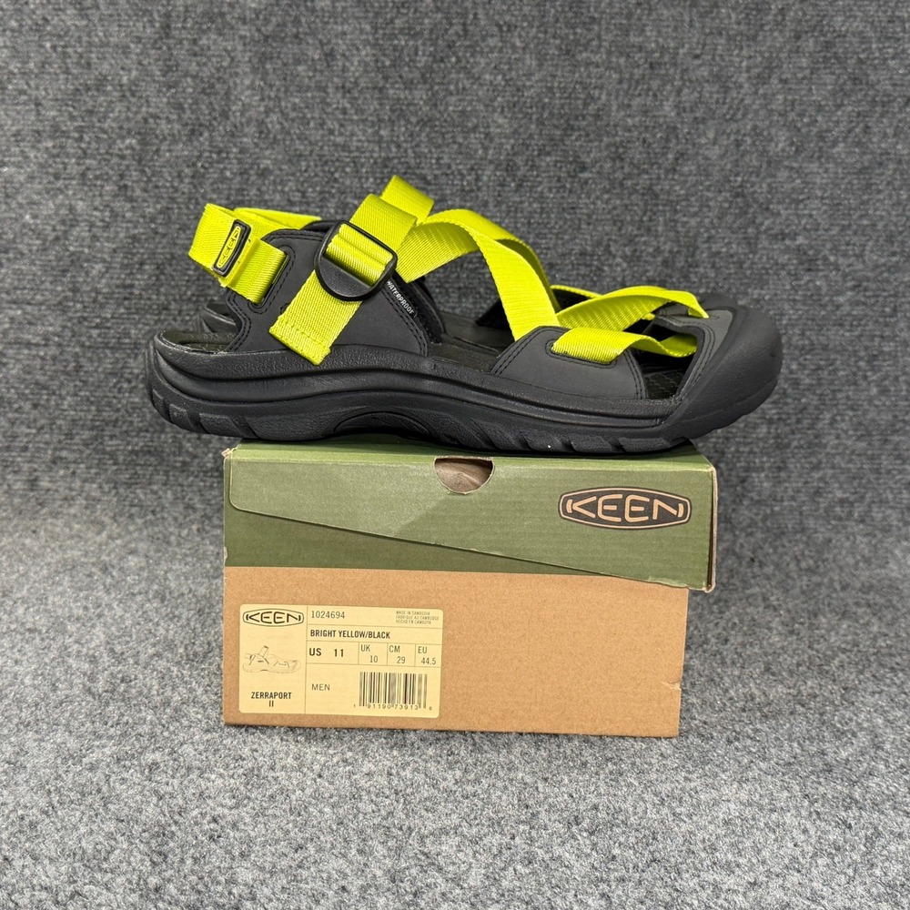 Keen Zerraport II Hiking Shoes Men's 11 Bright Yellow Black Athletic Sandals